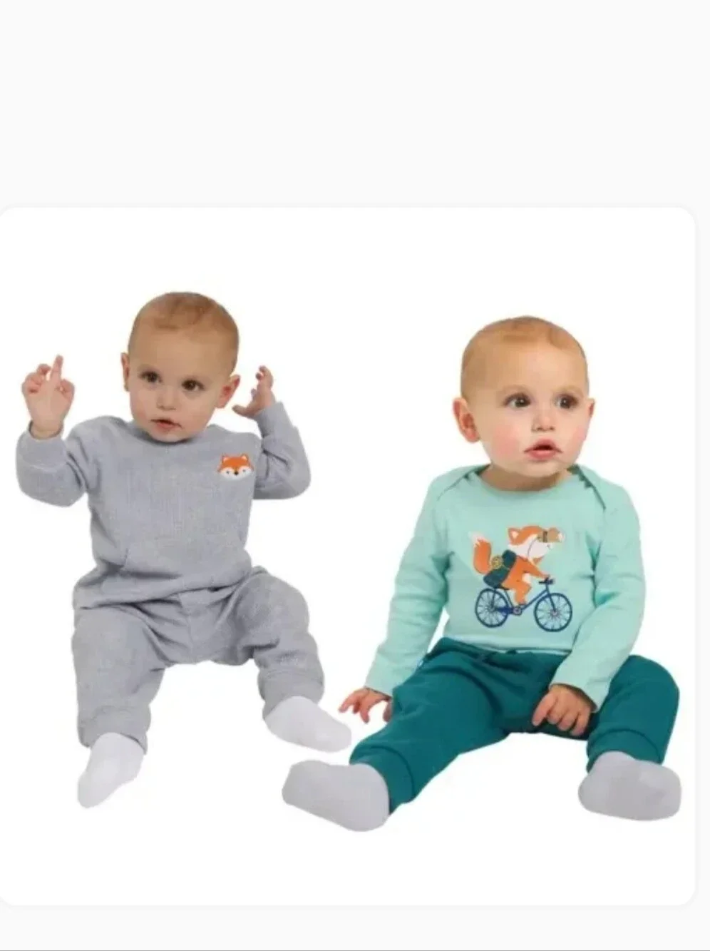 Koala Baby 4-piece thermal set - Grey & Teal - 3 Months